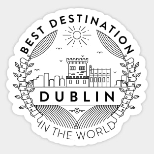 Dublin Minimal Badge Design Sticker